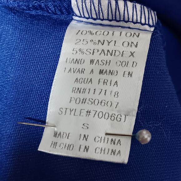 BLVD BLVD Structured Mini Dress Royal Blue Size Small Fitted Peplum Sleeveless - Picture 10 of 10